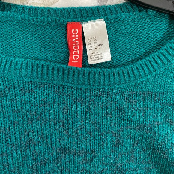 Divided by H&M Teal/Black Ombré Knit Sweater Tunic - Picture 5 of 5